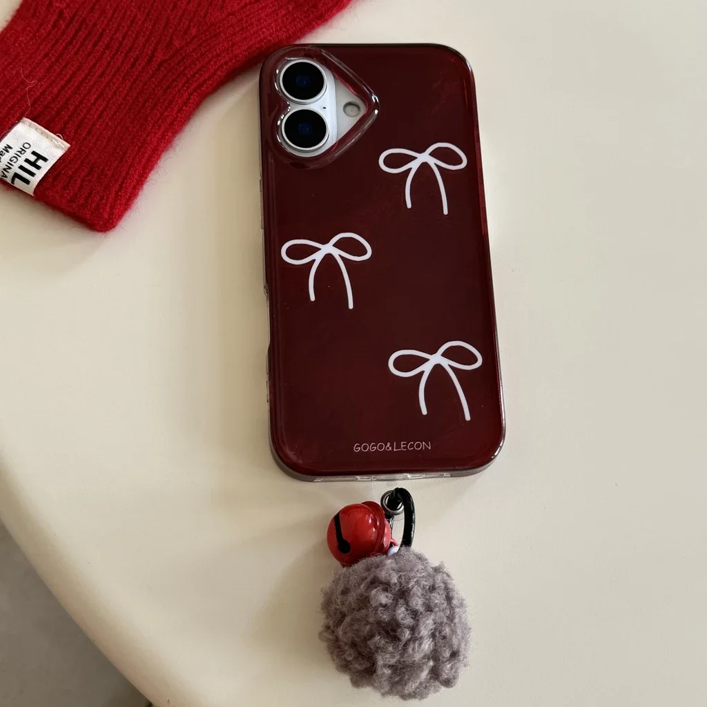 البساطة لامعة الأحمر Bowknot شعري جرس صغير للصدمات...