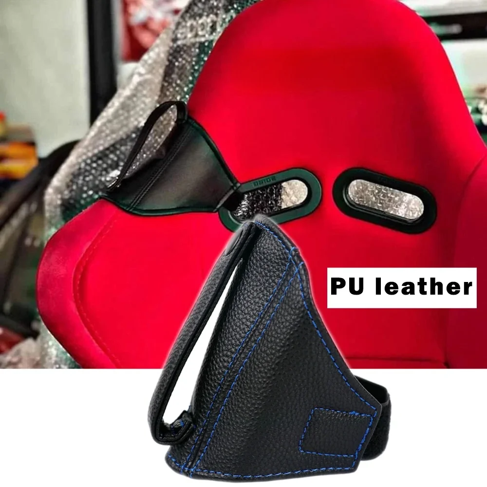 JDM Racing Car Bucket Seatbelt Holder Leather Seat Belt Guide Protector