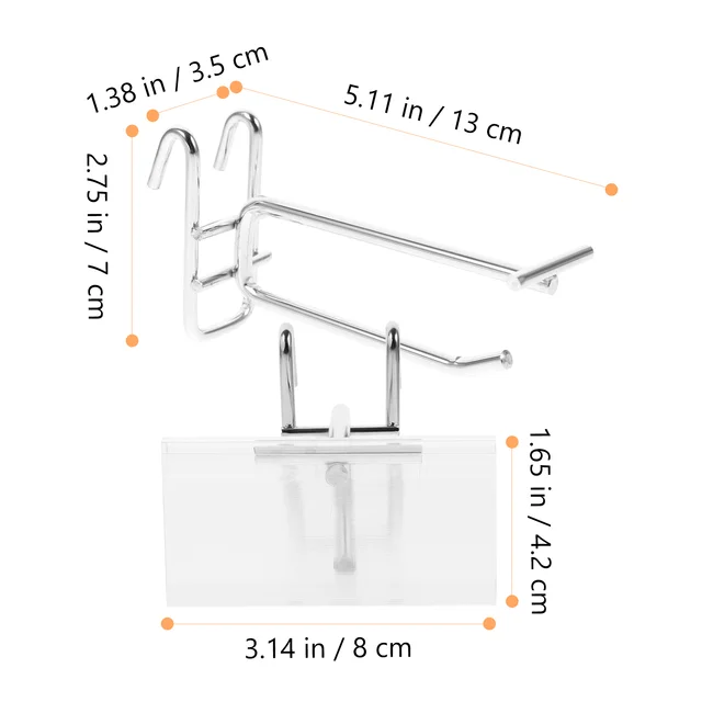 10 Pcs Körömlemez Horgos Pegboard Polc Konzolok Készletek Bolt Fém Szerszám Csapok Horgok Acél Tároló - Image 4