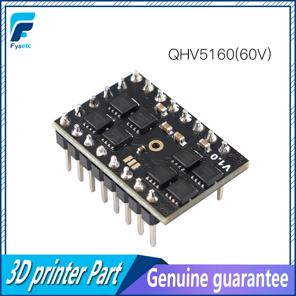 FYSETC QHV5160 Stepper Step Stick SPI Silent 60V Motor Driver High Power 3D Printer Parts new 42 step motor 17hs3401s two phase four wire 34 height 3d printer driving motor writer motor