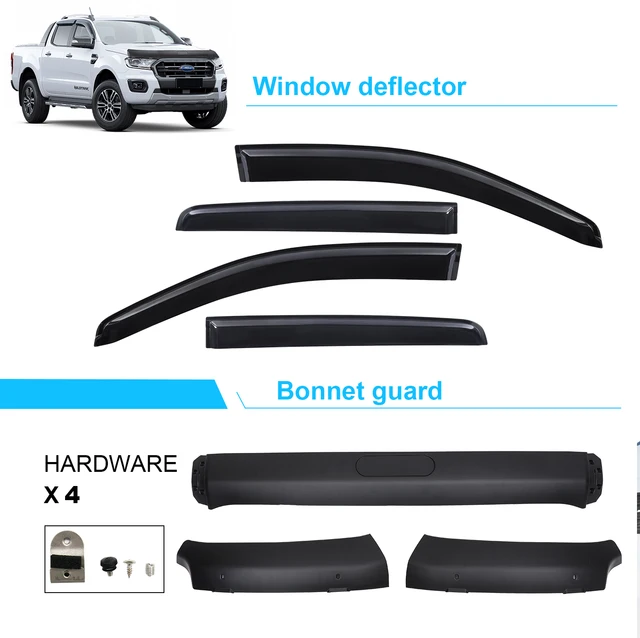 Spoiler Portellone Per Ford Ranger 2012-2022 - Protezione ABS Nero Opaco, Compatibile Wildtrak XLT Raptor