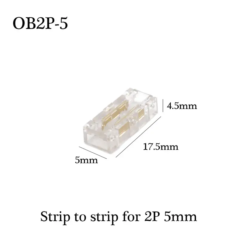 COB LED Wire Connector 5 8 10mm Connection Solderless Mini Buckle FCOB RGB CCT LED Strip Lights 2 3 4 Pin No Dark Area Connector - Image 8