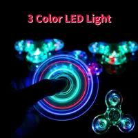 Transparent Luminous LED Light Fidget Spinner Hand Top Spinners Glow In Dark Light EDC Figet Spiner Finger Stress Relief Toys 1