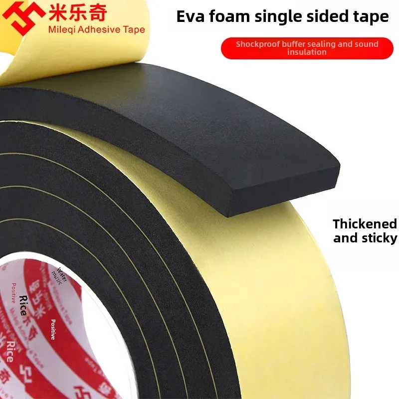 High Adhesion EVABlack Single-Sided Sponge Tape Foam Cotton For Collision Protection And Sound Insulation Heat Sealant