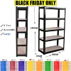 180cm/70.8" Garage Shelving Heavy Duty Garage Storage Shelves Load 1929Lbs, Wide Heavy Duty Shelving, Adjustable 5-Tier Metal 1