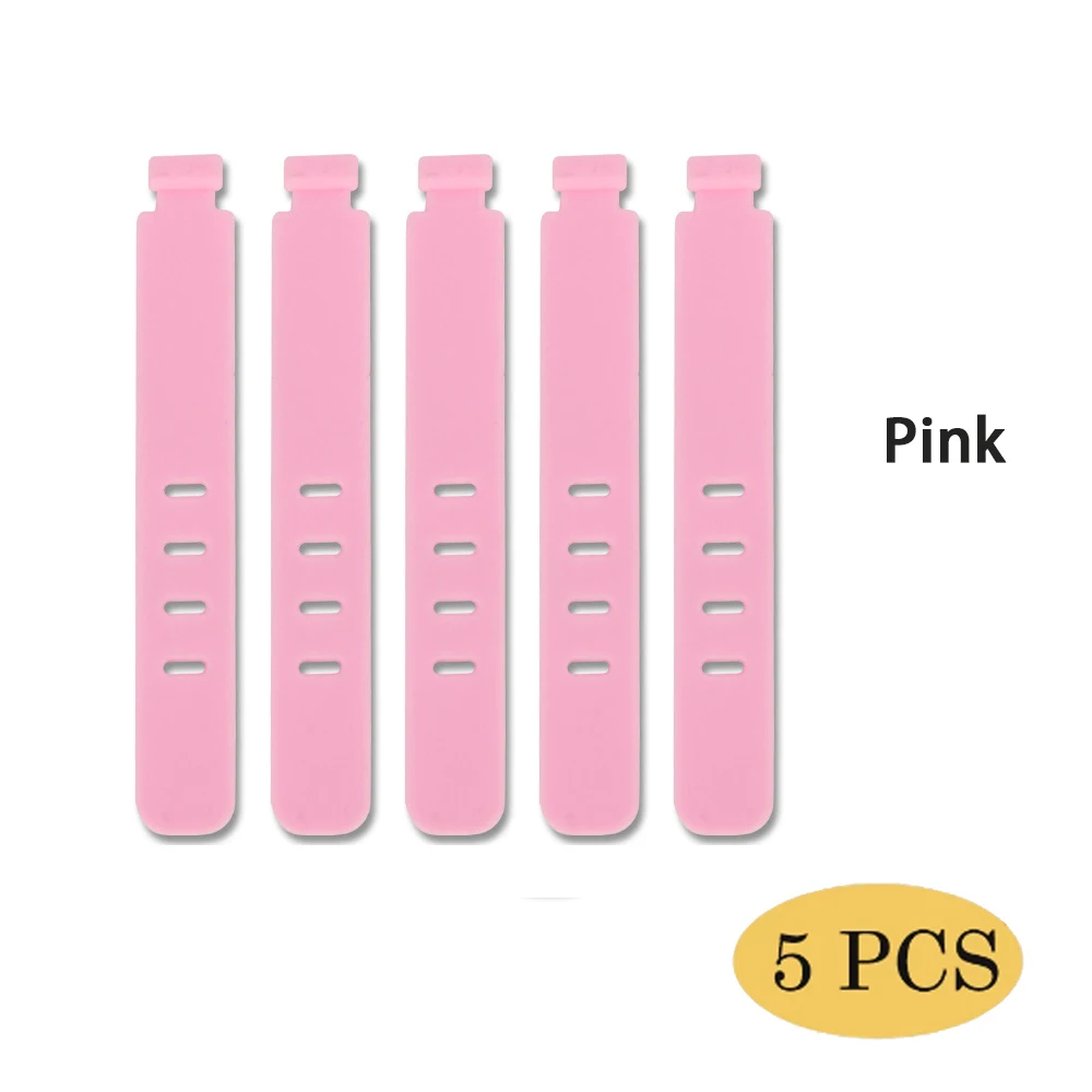 Veemoon 10pcs Silicone Donut Cable Organizers - Pink USB Cord Winders For Earphones & Charging Cables