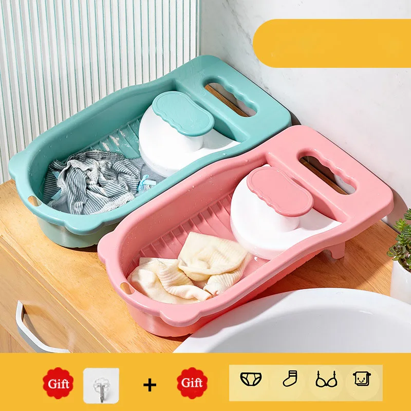 Mini Laundry Board Bathroom Accessories Washing Tool Washing Board Antislip For Baby Clothes Underwear Socks Convenient laundry board