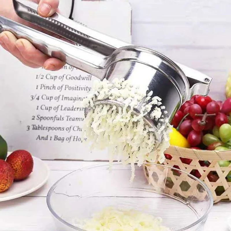 Portable Juicer Water Squeezer Stainless Steel Manual Juicer Household Creative Squeezing Potato Masher Garlic Press