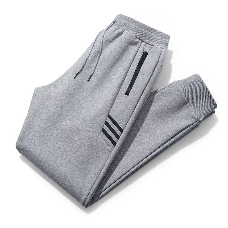 Men's Autumn Winter Elastic High Waisted Striped Printed Drawstring Harlan Casual Sports Lantern Leggings Office Lady Pants