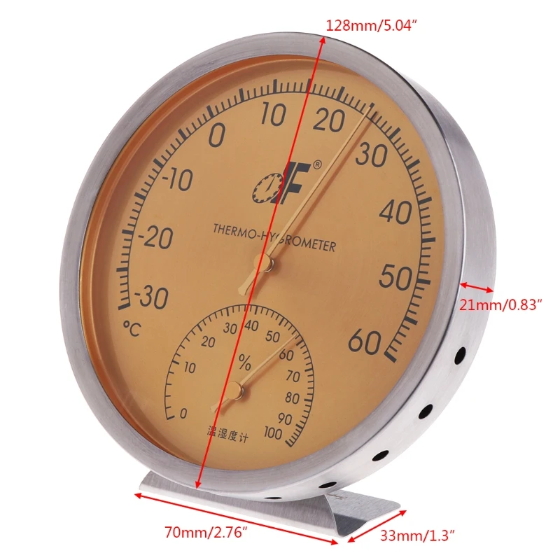 

Temperature And Humidity Analog Indoor Outdoor Thermometer Hygrometer