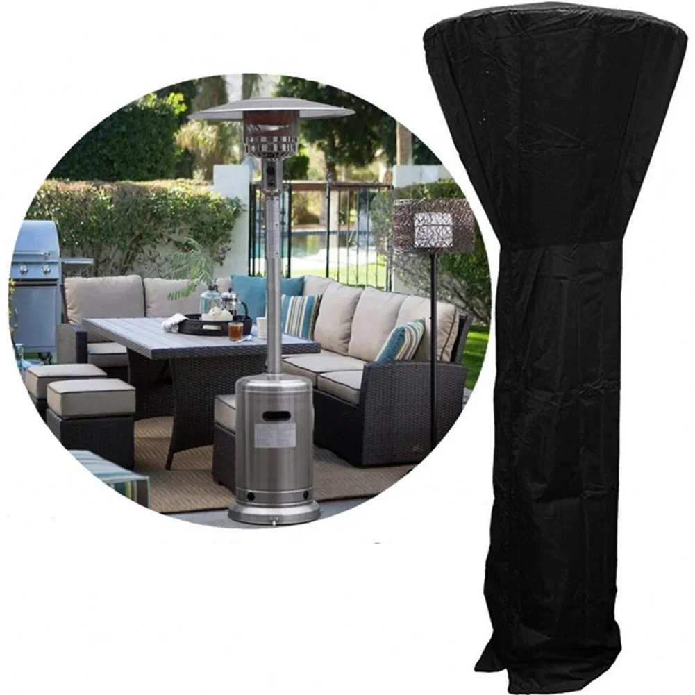 210D Oxford Cloth Fan Heater Cover Black Umbrella Garden Patio Waterproof Air Energy Heater Cover 6