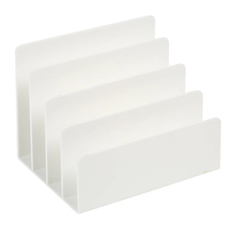 SOFT-Organizzatore di file da tavolo, classificatore di cartelle per riporre oggetti da scrivania a 4 partizioni e accessori per dispositivi elettronici di cancelleria per posta - immagine 5