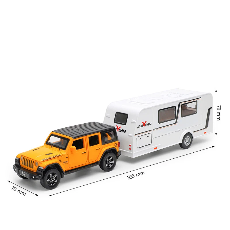 

1:32 Wrangler G63 Cullinan Trailer Alloy Model Car Toy Diecasts Metal Casting Sound and Light Car Toys For Children Vehicle