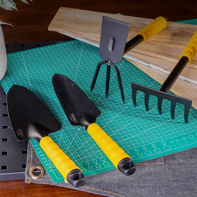 Deli Gardening Tool Sets Shovel Hoe Harrow 1/3/4 Pcs with PP Coated Handle,Garden Lawn Farmland Transplant Gardening Bonsai Tool 5