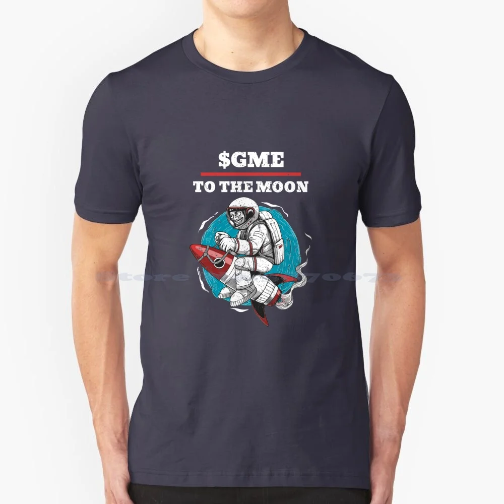 Gme To The Moon Gamestop Stock T Shirt 100% Cotone Tee Gamestop Stock Gme Stock Gme To The Moon Non Può Smettere Di Smettere Di Gamestop