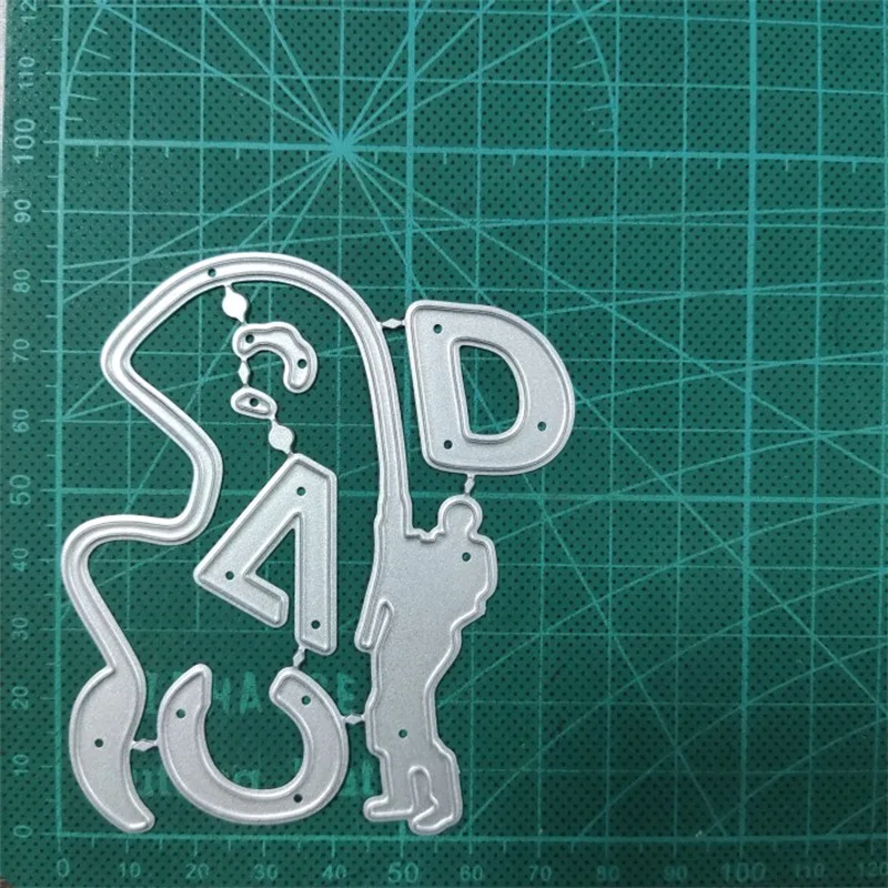 

Рыболовная Модель персонажа рамка металлические режущие штампы Сделай Сам Скрапбукинг Фотоальбом декоративное тиснение бумажные карты ремесла