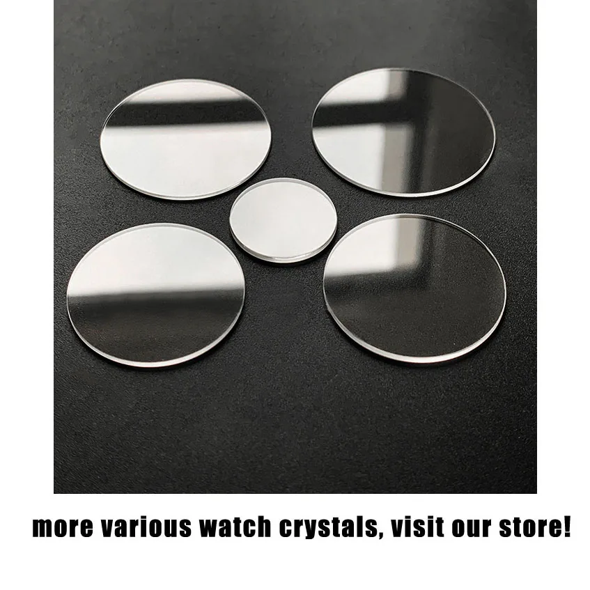Premium Set of 2 Round Flat Glass Lenses for Smart Watches - Crystal Clear Replacement Repair Tools