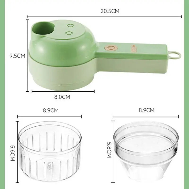 4 in 1 Kitchen Mini Handheld Electric Vegetable Cutter Set