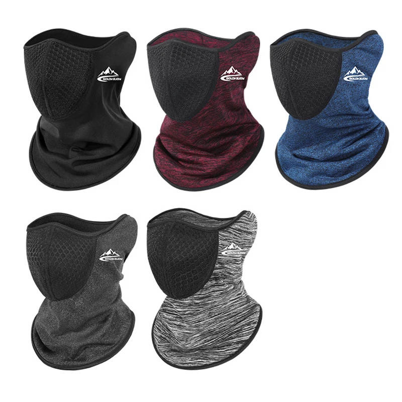 Ski Masks Outdoor Sports Thermal Plush Velvet Snowboarding Mountaineering Mask Autumn Winter Heat Accumulation Dustproof Masks