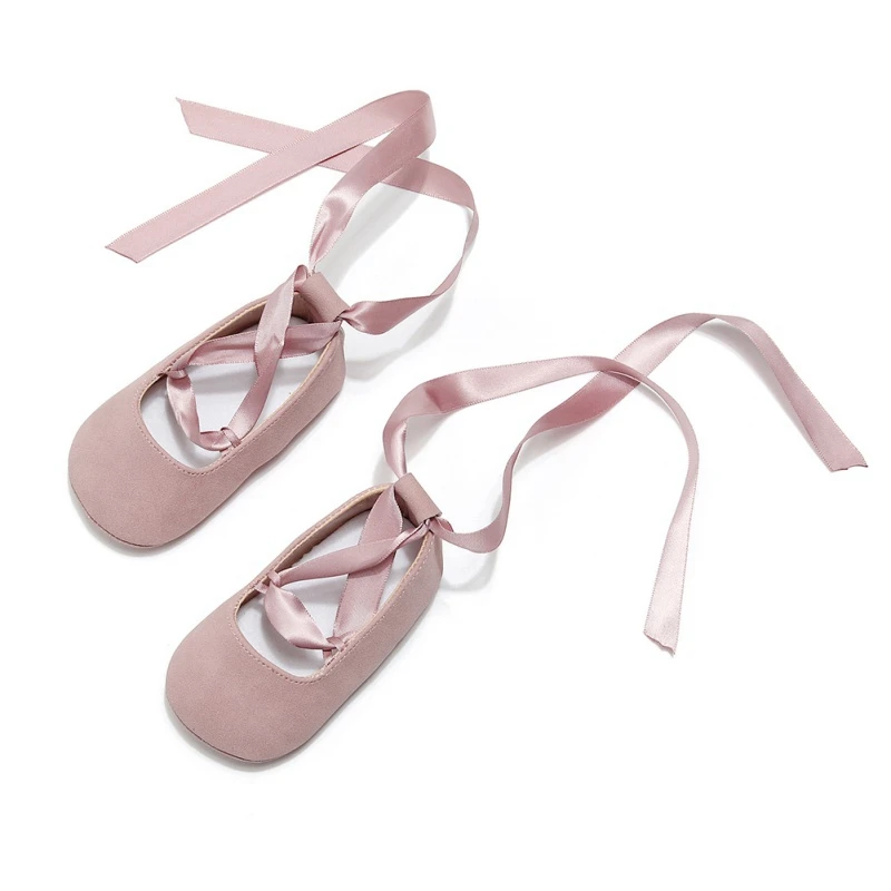 Newborn Baby Girl Dance Shoes Ballerina Sweet Ribbon Toddler Infants Crib Shoes Kids Princess Shoes Soft Sole Footwear 3