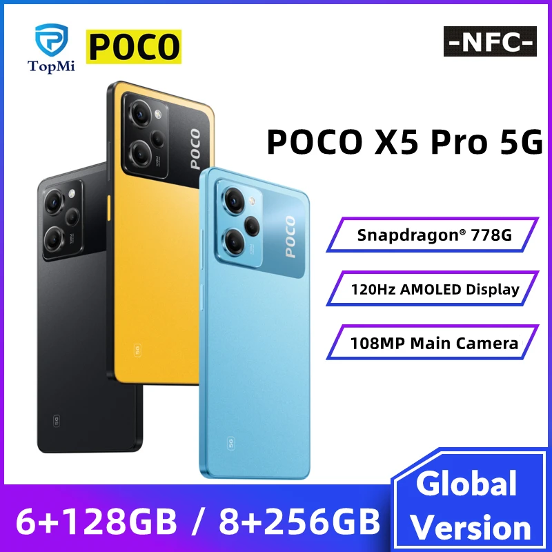 Poco X5 Pro 5g Global Version Smartphone 8gb 128gb/256gb Snapdragon ...