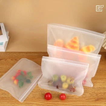 Sacs de conservation des aliments réutilisables, 1/3/5 pièces, sac fermé à fermeture éclair en Silicone, conteneurs étanches, sac d'été pour garder la fraîcheur, fermeture éclair multifonction 1