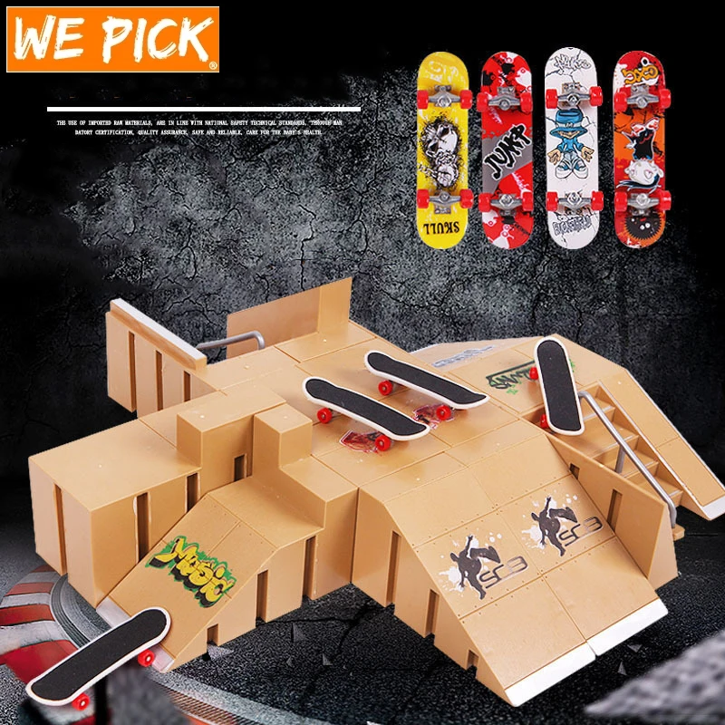 GEBAUM Mini Skateboard, 2 Pièces Doigt Planche à roulettes, Motif