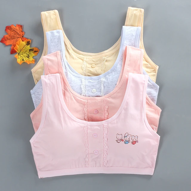 Teen Training Bra Girl Vest Cotton Spandex Sport Tops Adolescente