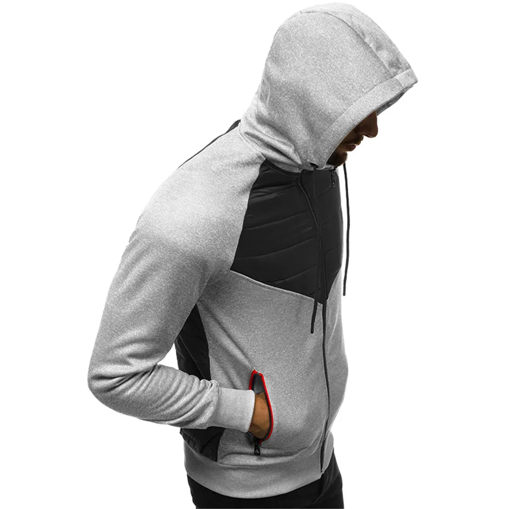 Cotton Padded Slim Fit Mens Hoodie Jacket