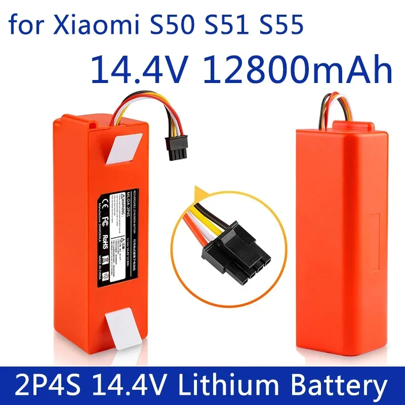 

6500mAh Vacuum cleaner Replacement Battery for Xiaomi Robot Roborock S50 S51 S55 Accessory Spare Parts li-ion battery & 12800mAh