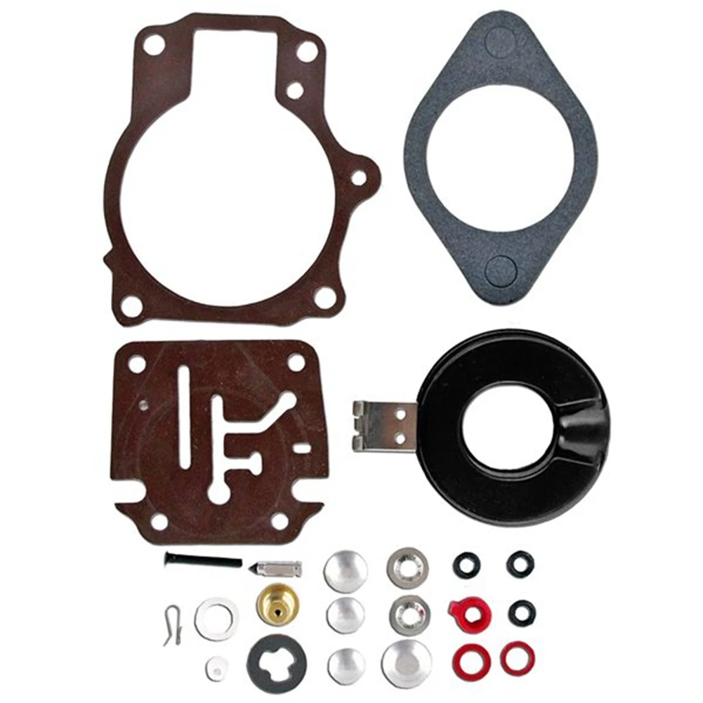 Carburetor Repair Tool Kit 3 x Carburetor Carb Rebuild Repair Kit and Float Fit for Johnson Evinrude 396701 65 70 75 HP