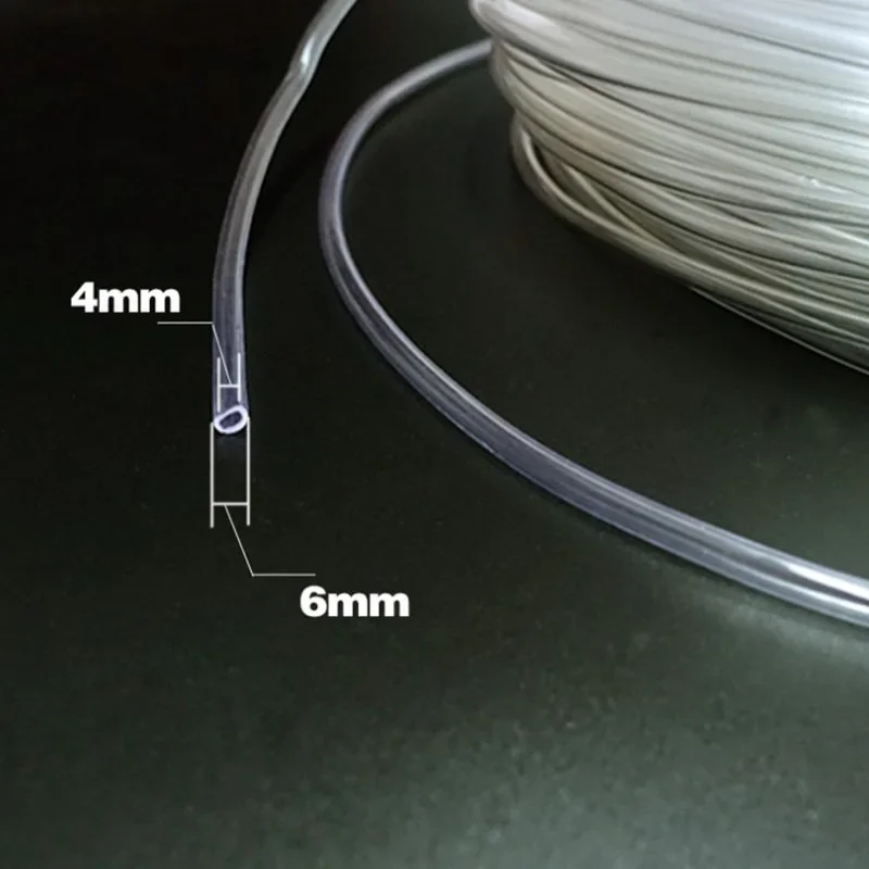 4*6mm Aquarium Tube Reinforced Transparent Aquarium Oxygen Pump Hose Air Bubble Stone Fish Tanks Pond Pump Tube accessories 3