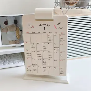 Calendario da Scrivania 2026 con Disegni Cartoon, Pianificatore Giornaliero, Planner da Tavolo con Pagine Girevoli, Display Data 2026, Calendario Carino per Studenti