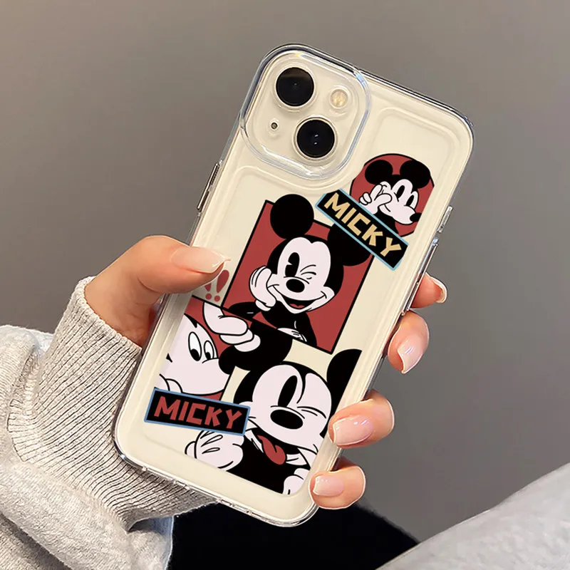 Custodia Morbida Per Telefono Disney Mickey Label Per Huawei P30 Lite P40 P50 P60 Pro Plus Y8P Y9S Honor Magic 3 4 5 Lite Cover Trasparente Funda