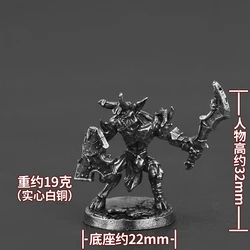 Handcrafted Metal Demon Warrior Figurine - Unique Tabletop Ornament and Gift (Imp - Knife Shield)