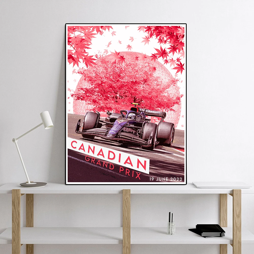 

2022 Canadian Grand Prix Canvas Painting Formula Racing Graffiti Art Poster And Print Race Schedule Wall Art Room Home Decor