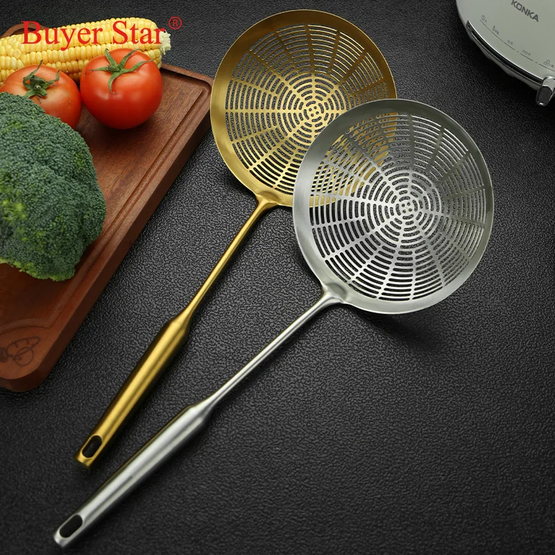 1PC-Stainless-Steel-Skimmer-Long-Handle-Kitchen-Cooking-And-Frying ...