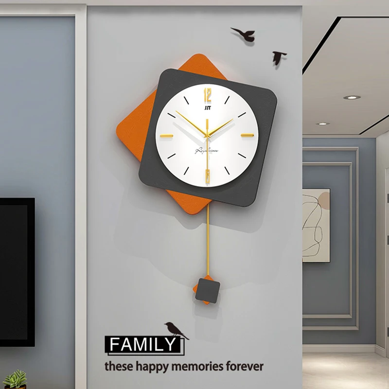 MinimalistModernWoodenWallClockDesignBedroomSilentClock