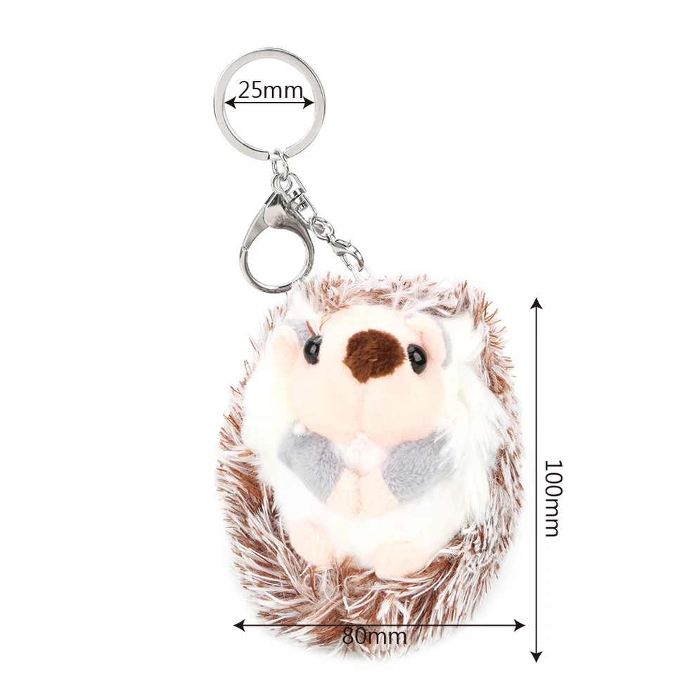 Porte-clés Hérisson En Peluche - 10 Cm, Adorable Breloque Pour Sac à Dos, Clés, Cadeau Mignon