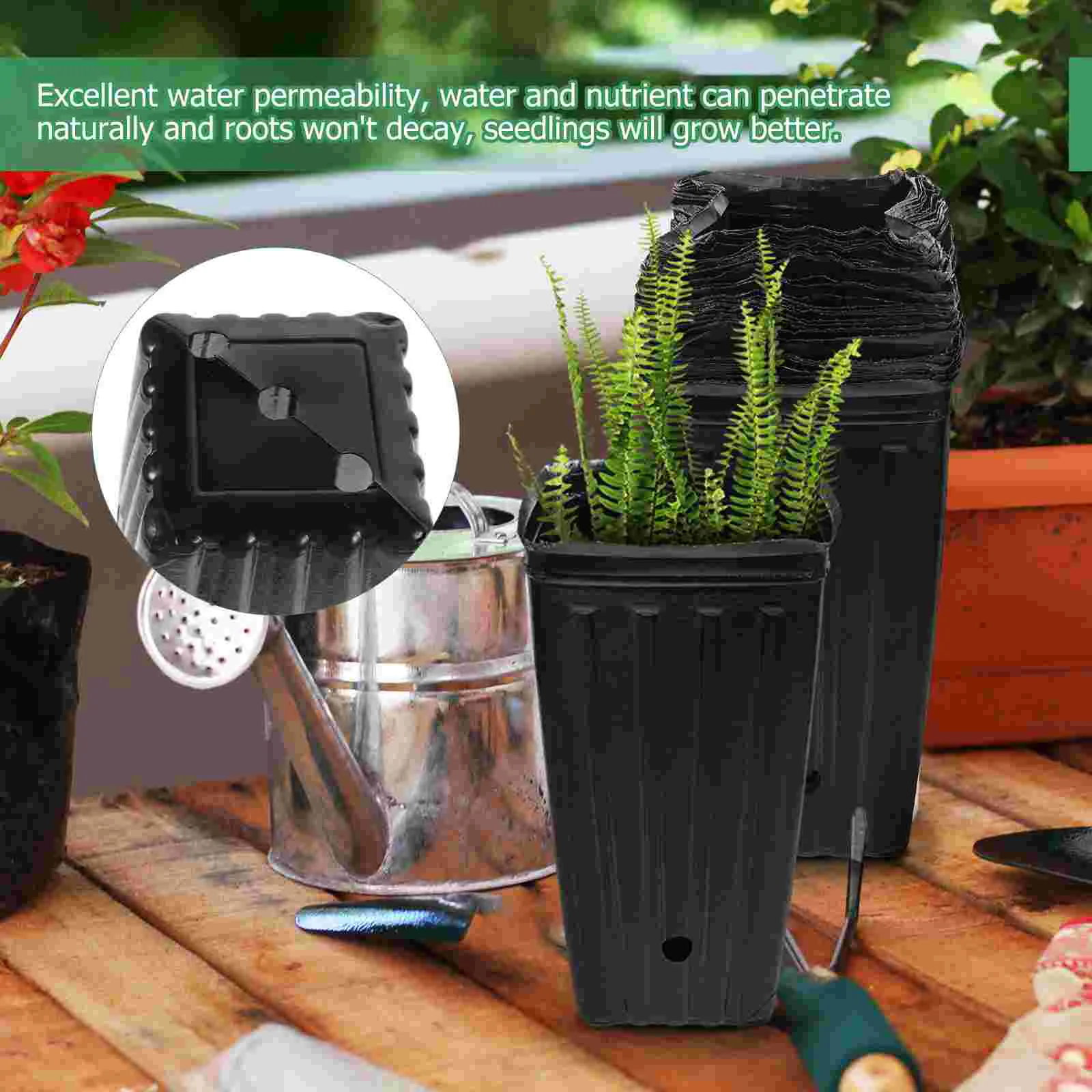 Tall Seedling Pot Garden Planting Cup Bag 30 Pcs Flower Pot