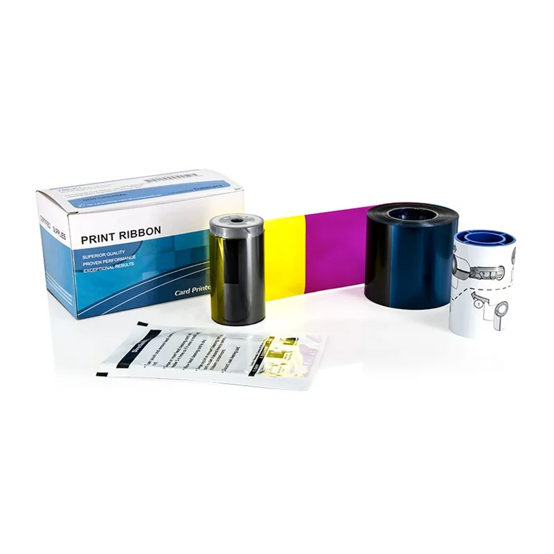 Compatible Datacard 535000 003 YMCKT Color Ribbon & Cleaning Kit 500 images per roll for CP40