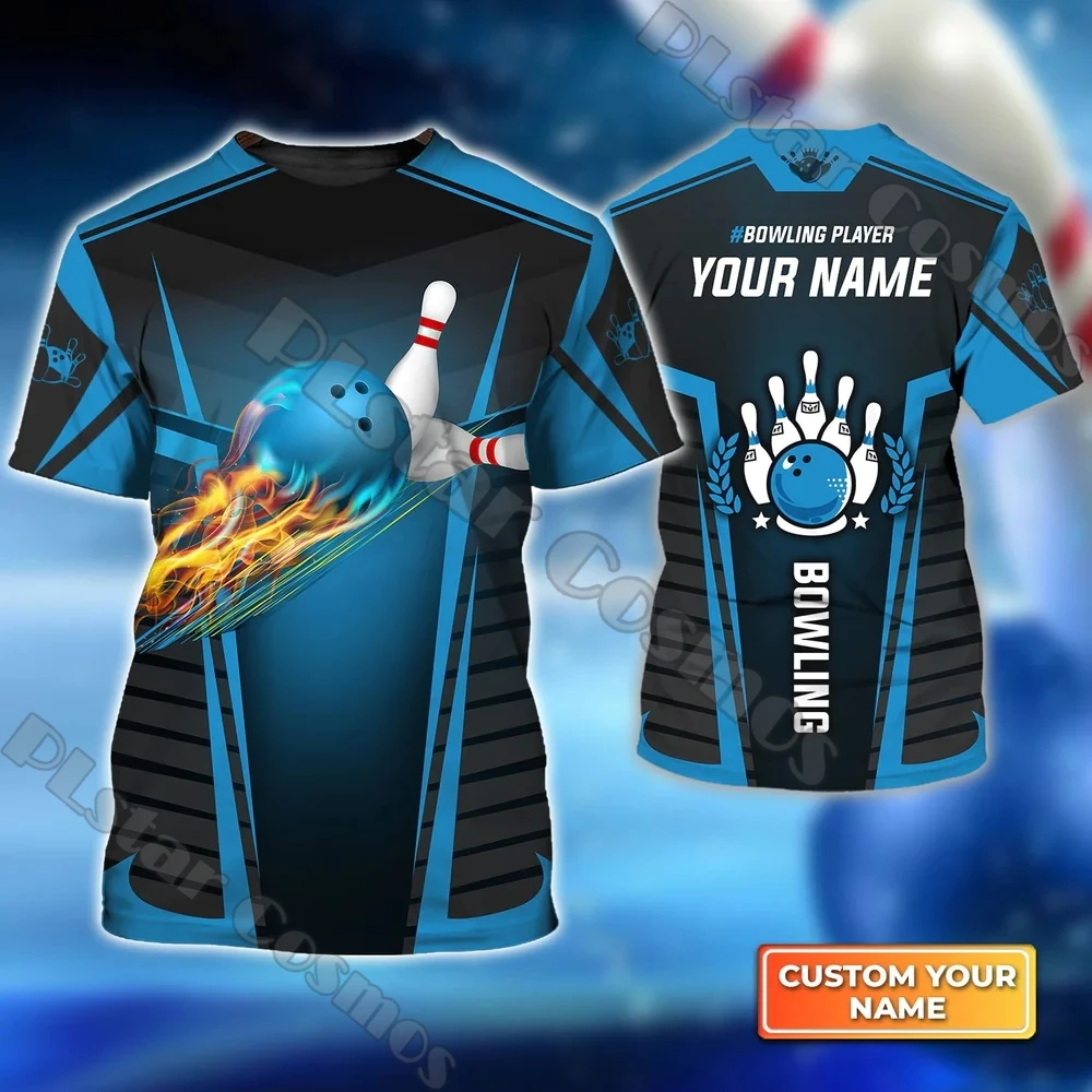 Sommer Neueste Mens t shirt Personalisierte Name Bowling Team 3D Volle Gedruckt Unisex Casual T-shirt Geschenk Für Bowling Liebhaber DW206 – Detail 35