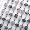 Wholesale 20 Pieces Mix Lot Water Grass Agate Natural Stone Rings Fashion Jewelry Lady's Ring 5