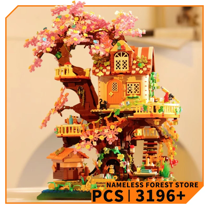 

Creative Tree House Micro Building Bricks Forest Treehouse MOC Blocks Children Toys Street View Shop Model Adult Kids Gifts NEW