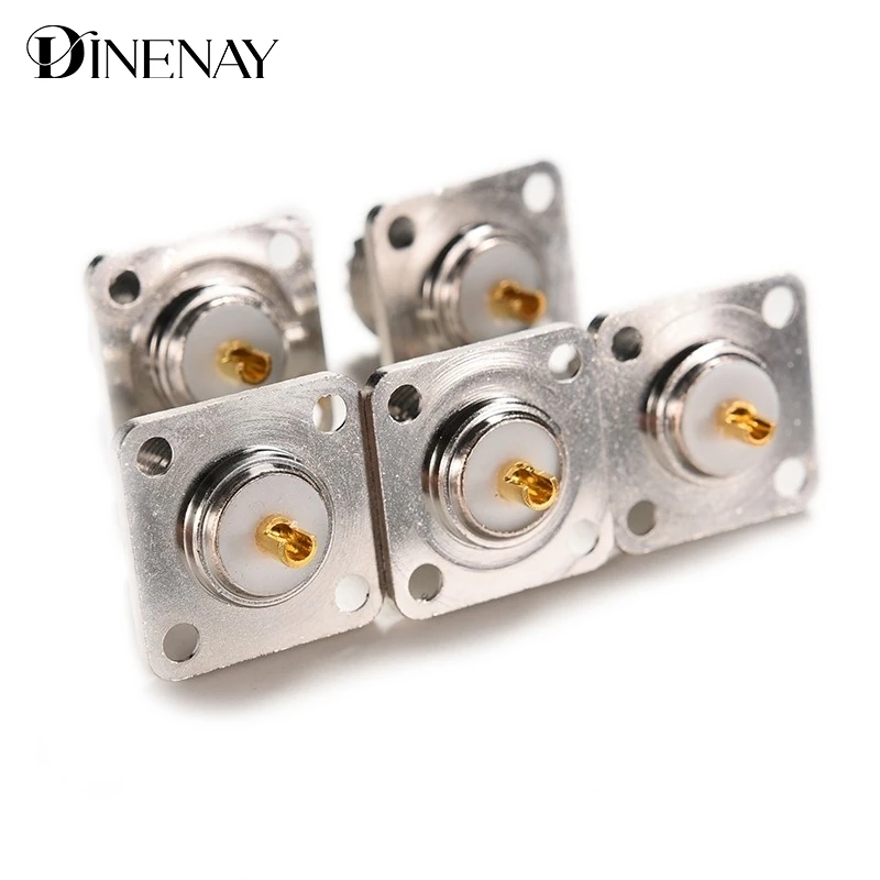 플랜지 납땜 패널 마운트 커넥터, 1X SO239 UHF 암 잭, 4 홀 25mm