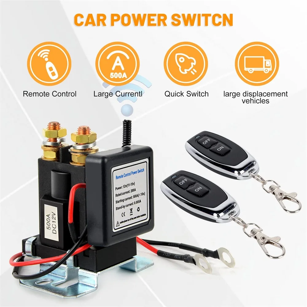 Battery switch relay 12v 500a 200a remote control power switch quick