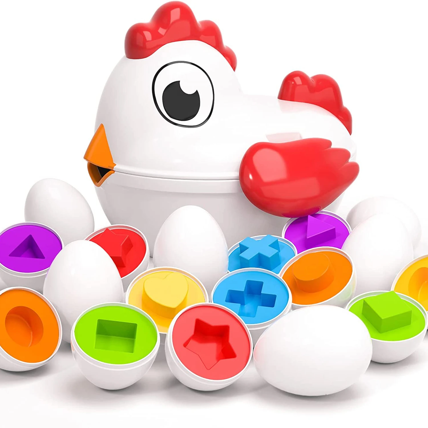 

Игрушки в виде куриных яиц-игра для сортировки и сочетания форм для малышей-образовательные пасхальные подарки Монтессори для девочек и мальчиков