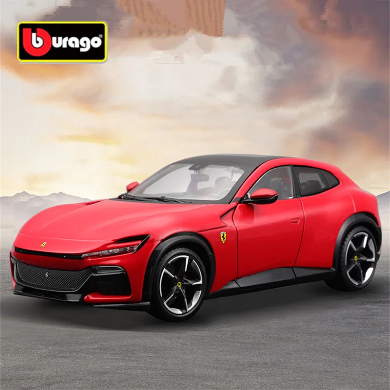 Bburago 1:25 Ferrari Suv Purogangue Alloy Sports Car Model Diecast Metal Racing Car Vehicles Model High Simulation Kids Toy Gift