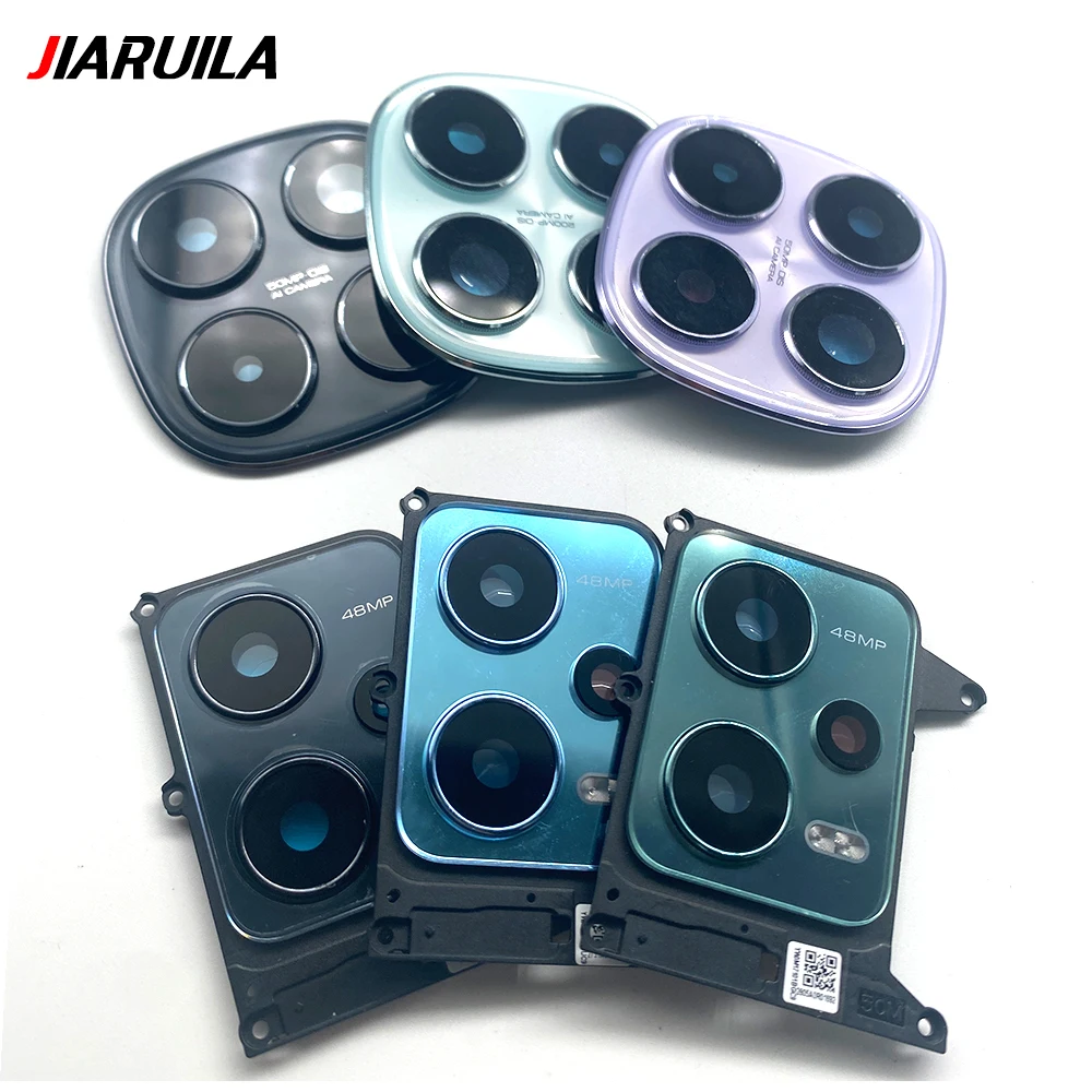 20개/세트 레드미 노트 12 5G 노트 14 프로 5G용 후면 카메라 유리 렌즈 커버 프레임 홀더 포함 좋은 품질 하우징