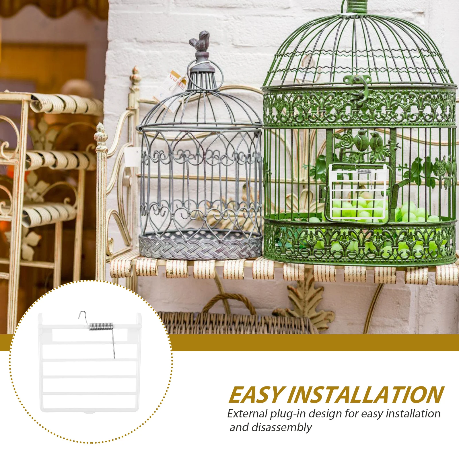 3pcs Spring Wires Bird Cage Door Replacement Bird Cage Accessory Door Vertical Wires bird cage accessories